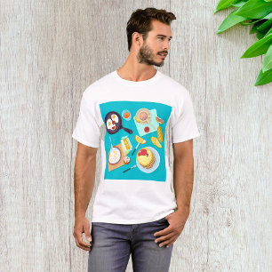 T-shirt Délicieux petit déjeuner Pancakes Oeufs Café