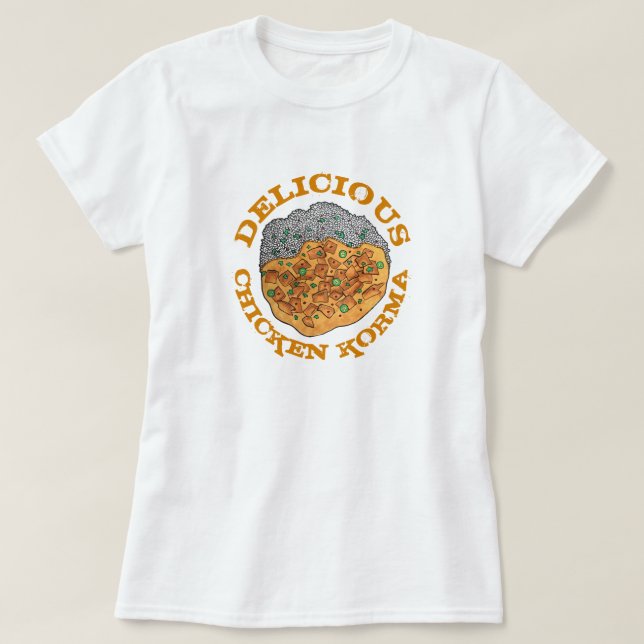 T-shirt Délicieux poulet Korma cuisine indienne (Design devant)