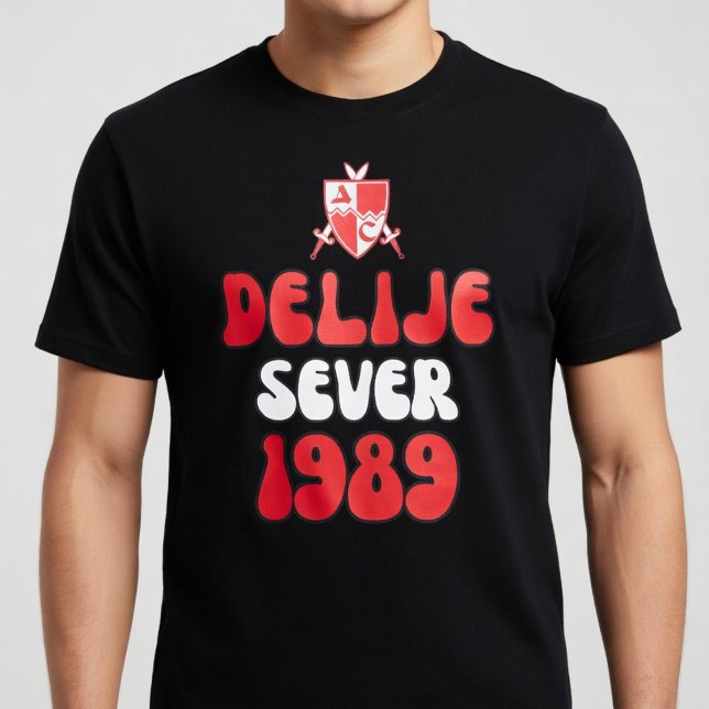 T-shirt Delije Sever 1989 Ceveno Beli (Créateur téléchargé)