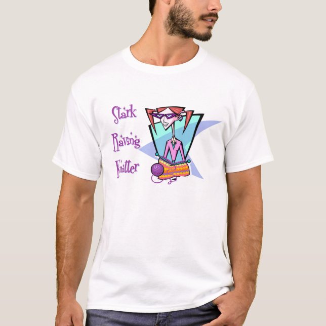 T-shirt délirant rigide de tricoteuse (Devant)