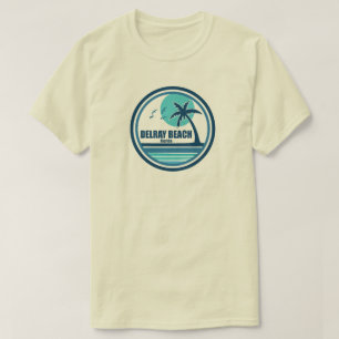 T-shirt Delray Beach Floride Palm Tree Birds