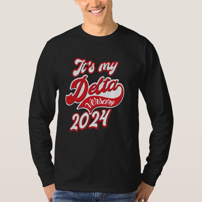 T-shirt Delta Sigma Theta Sorority, C'est mon DELTAversary (Devant)