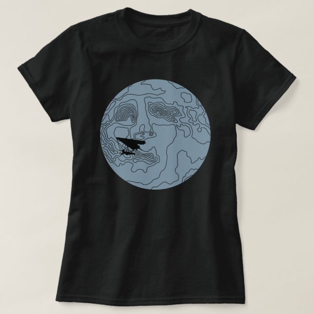 T-shirt deltaplane au clair de lune (Design devant)