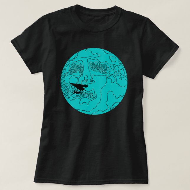 T-shirt deltaplane au clair de lune (Design devant)
