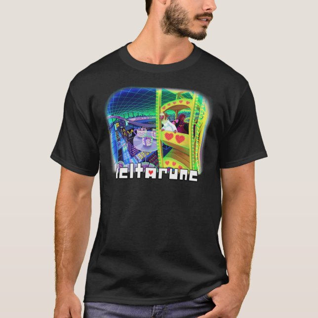 T-shirt DELTARUNE Chapitre 2 Cyber World Ferris Wheel Clas (Devant)