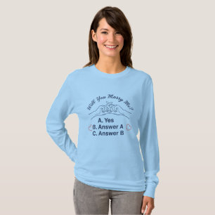 T-shirt Demande en mariage drôle Veux-tu m'épouser