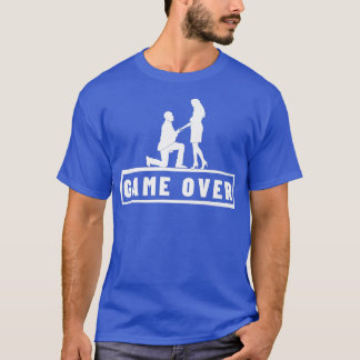 T-shirt Demande en mariage Game Over Enterrement de vie de