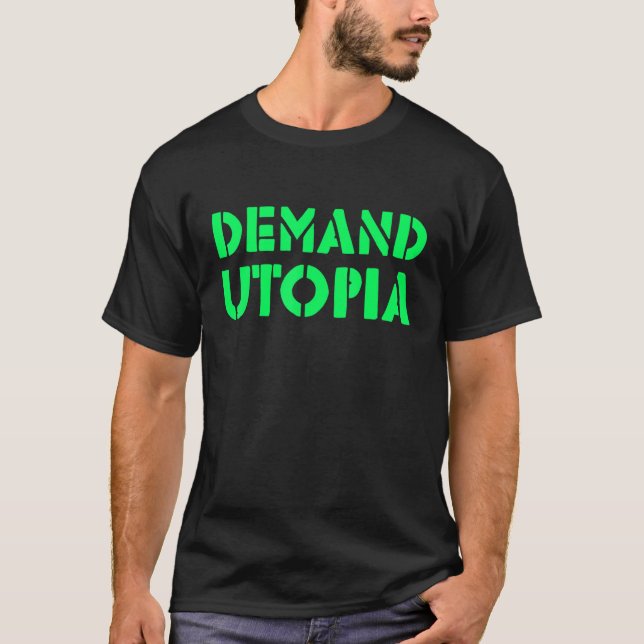 T-shirt Demande Utopia militant progressiste Solarpunk Pos (Devant)