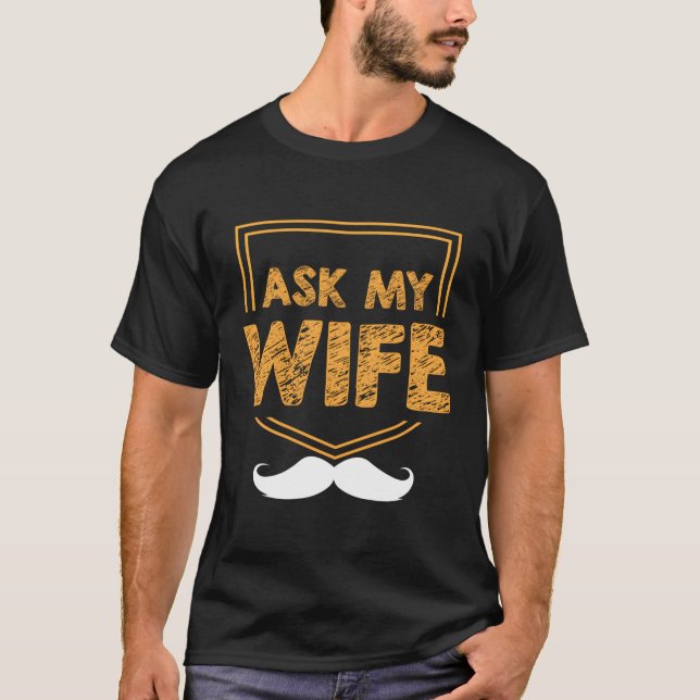 T-shirt Demander à mon père Sarcasm papa (Devant)