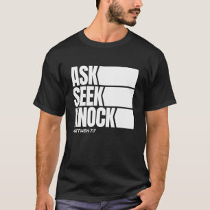 T-shirt Demander Chercher Frapper Matthieu 77 Foi Chrétien