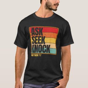 T-shirt Demander Chercher Frapper Matthieu 7 7 Chrétiens H