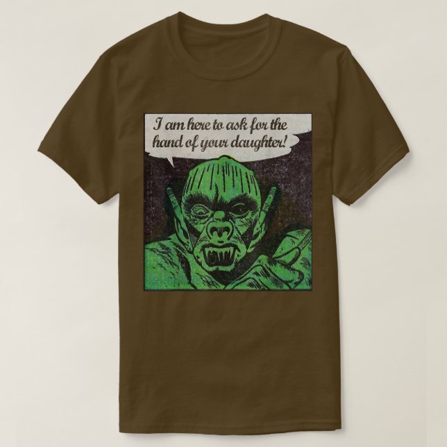 T-shirt Demander la main de la fille Monstre Gendre (Design devant)