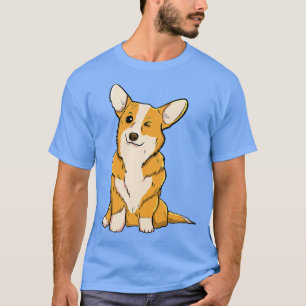 T-shirt Demandez-moi à propos de l'animal assis Corgi Funn