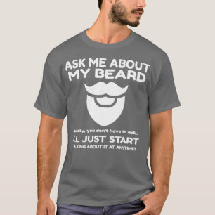 T-shirt Demandez-Moi À Propos De Ma Beard Mens Hair Hipste