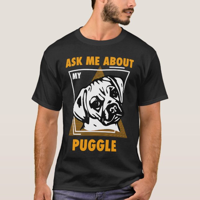 T-shirt Demandez-moi à propos de mes Puggles (Devant)