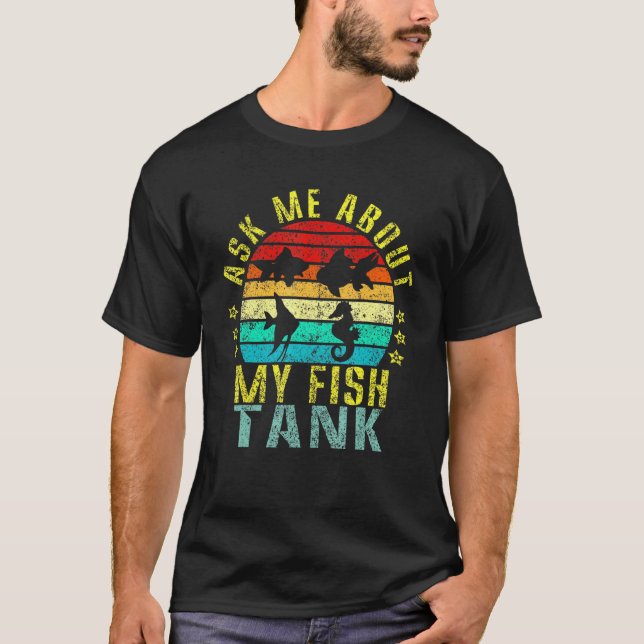 T-shirt Demandez-moi à propos de mon aquarium Rétro (Devant)
