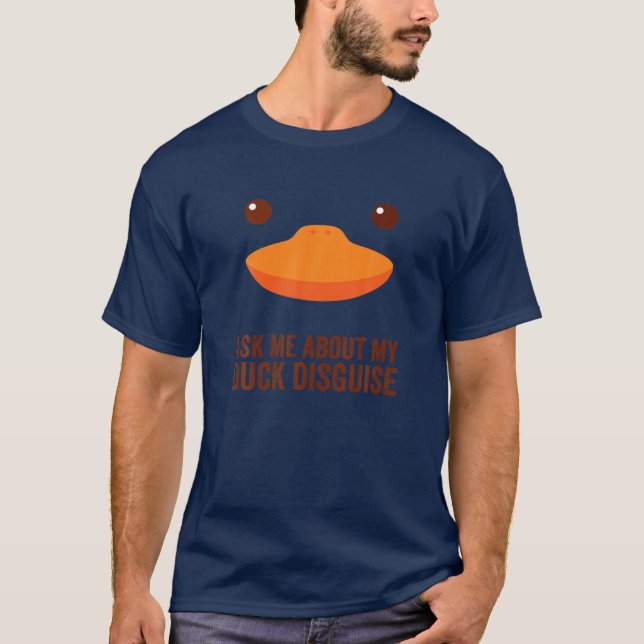 T-shirt Demandez-Moi À Propos De Mon Canard Discamper Drôl (Devant)