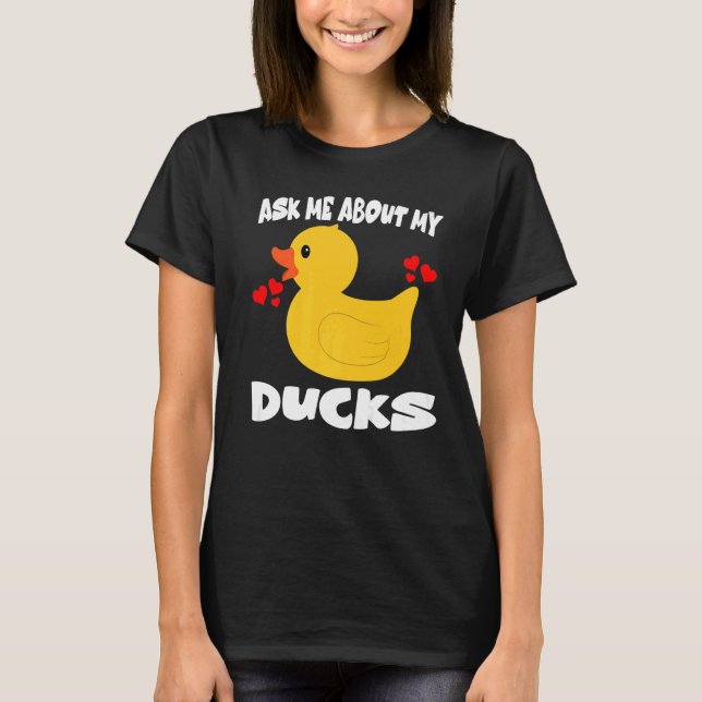 T-shirt Demandez-moi à propos de mon propriétaire de canar (Devant)