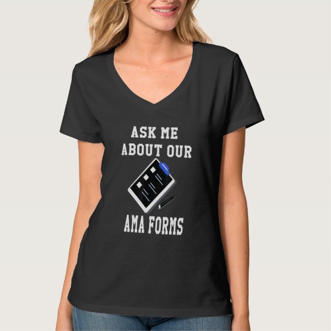 T-shirt Demandez-Moi À Propos De Notre Ama Forms Nurse Fun (Devant)