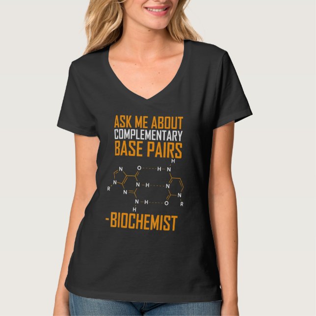 T-shirt Demandez-moi à propos des paires de base complémen (Devant)