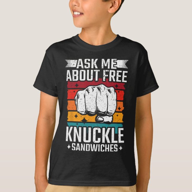 T-shirt Demandez-moi des sandwichs gratuits (Devant)
