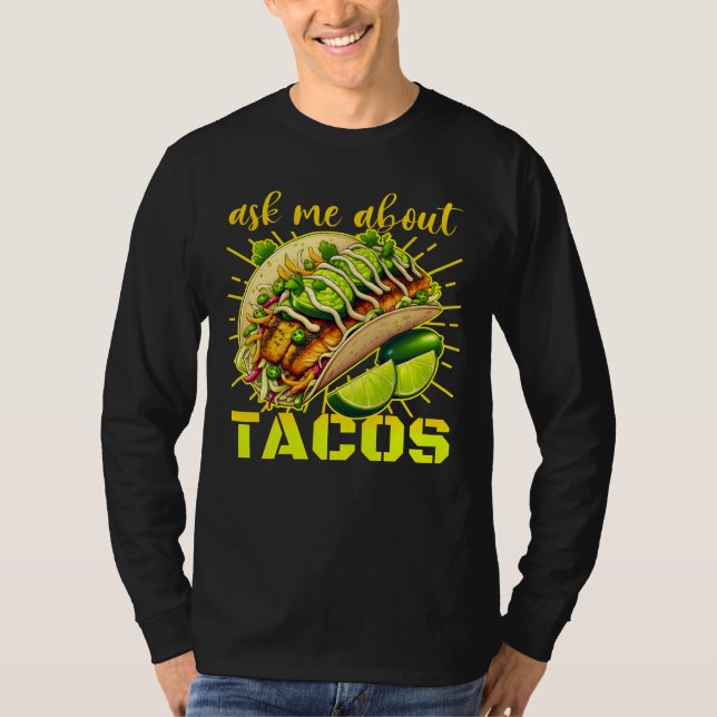 T-shirt demandez-moi des tacos (Devant)