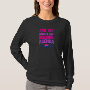 T-shirt Demandez-moi mon agenda bisexuel Heart Bi Pride Ae