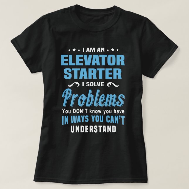 T-shirt Démarreur d'ascenseur (Design devant)