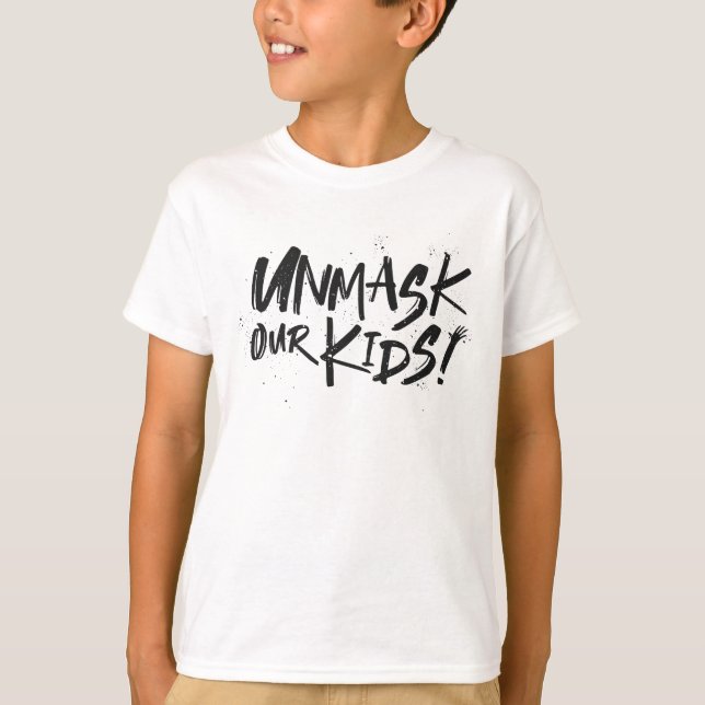 T-shirt Démasquer nos enfants (Devant)