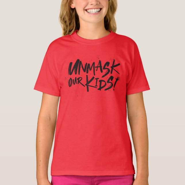 T-shirt Démasquer nos enfants (Devant)