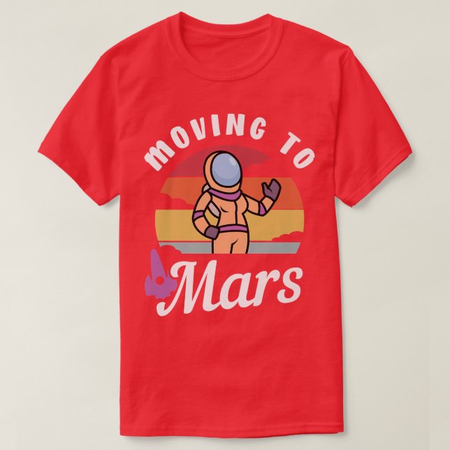 T-shirt Déménagement vers Mars (Design devant)