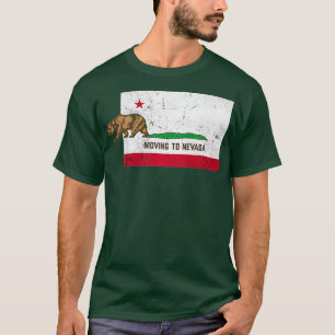 T-shirt Déménager Au Nevada Quitter La Californie Vintag