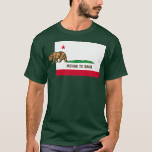 T-shirt Déménager Dans L'Idaho Quitter La Californie Drôle