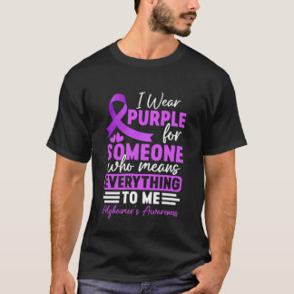 T-shirt Démence Frontotemporale Alzheimer Ruban Violet Me