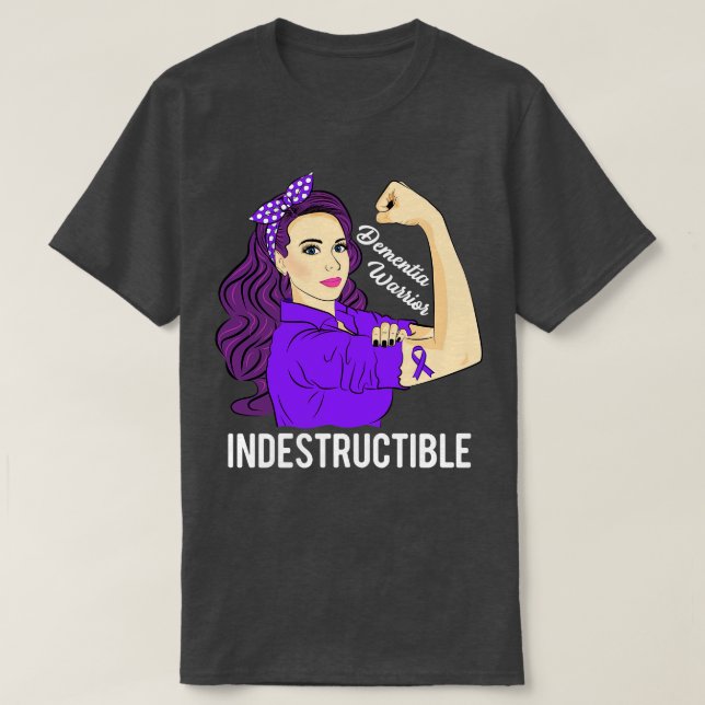 T-shirt Démence Guerrier Indestructible Soutien de sensibi (Design devant)