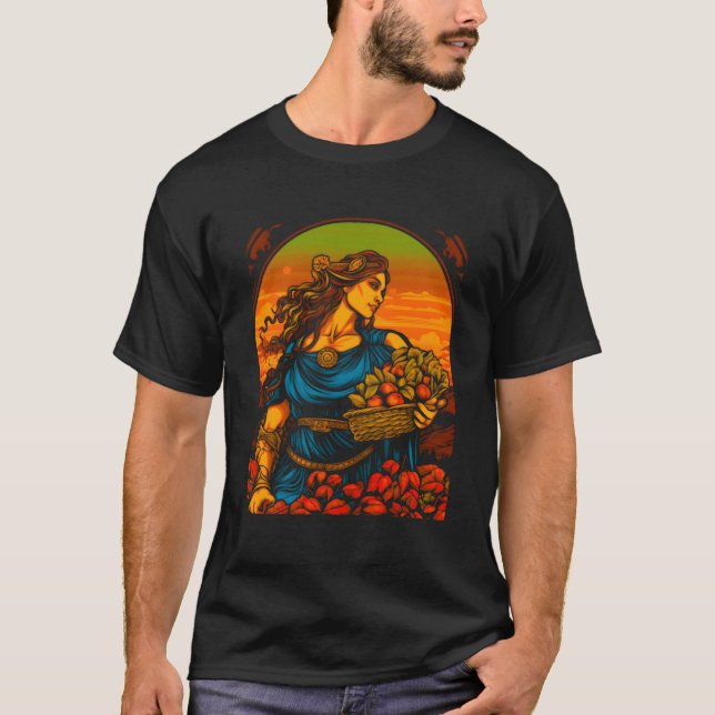 T-shirt Demeter Grec Mythologie Moissonneuse-Déesse (Devant)