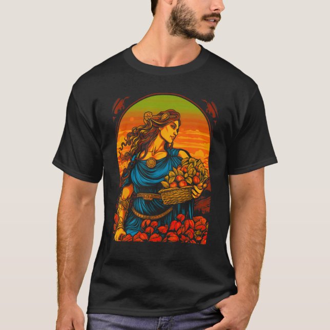 T-shirt Demeter Greek Mythology Goddess Harvester (Devant)