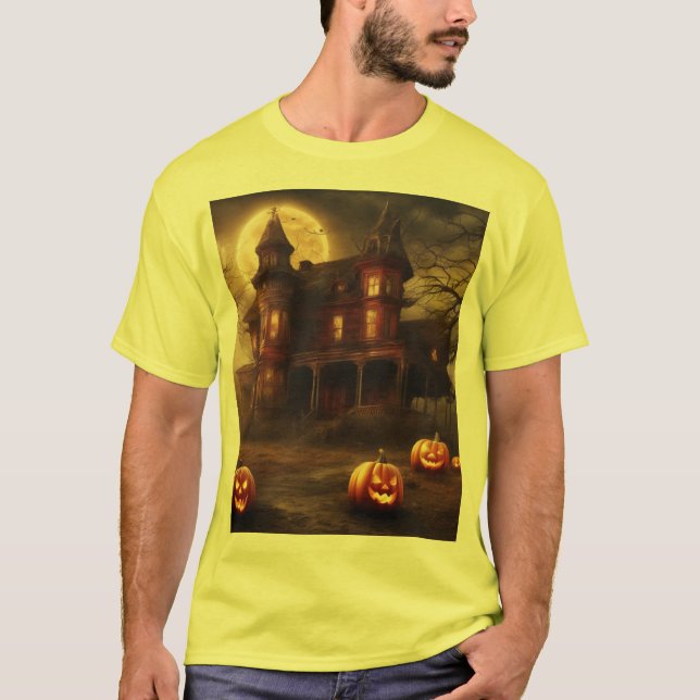 T-shirt Demeure victorienne éffrayante Halloween Design T- (Devant)