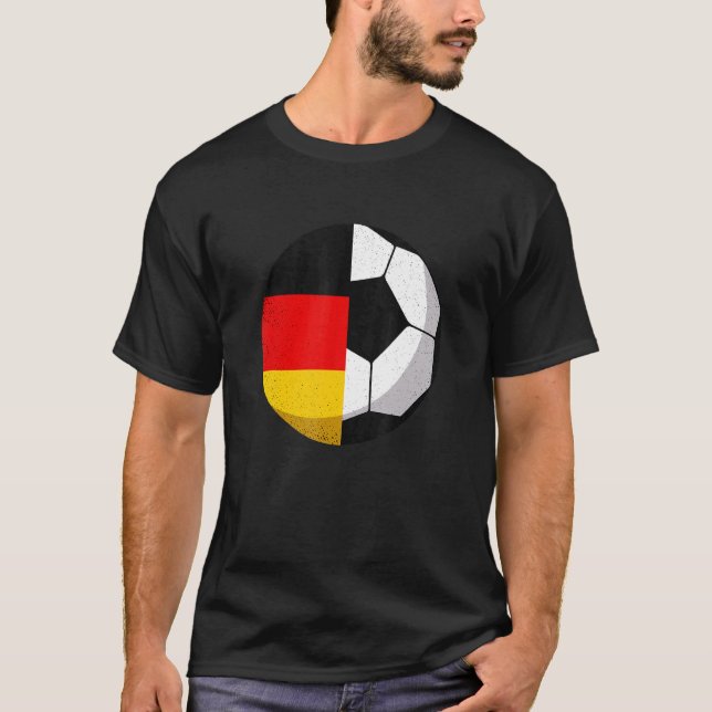 T-shirt Demi-Allemagne Drapeau Demi-Football Soccer Kid (Devant)