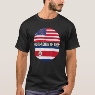 T-shirt Demi-Américain Demi-Costaricain États-Unis Famille
