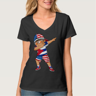 T-shirt Demi-Américain Demi Cubain Garçon Enfant Cuba Drap