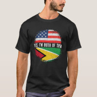 Demi-Américain moitié Guyanais USA Drapeau Guyana