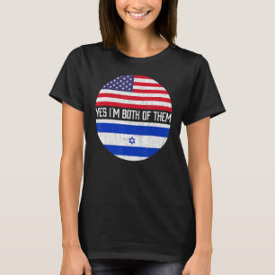 T-shirt Demi-Américain moitié Israël Drapeau Famille Hérit