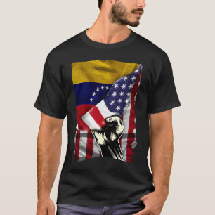 T-shirt Demi-américain moitié vénézuélienne RACINE USA Dra