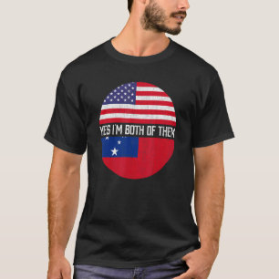 T-shirt Demi-Américain Samoan Usa Drapeau Patrimoine de la