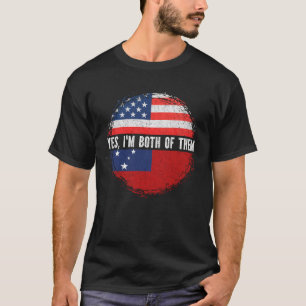 T-shirt Demi-Américain Samoan USA Drapeau Samoa Héritage