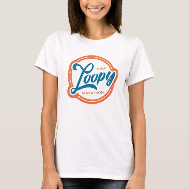 T-shirt Demi-boucle - Logo orange (Devant)