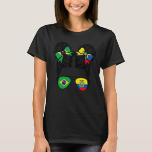 T-shirt Demi brésilienne moitié équatorienne fille Brésil 