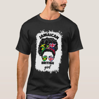 T-shirt Demi-Britannique et drapeau Jamaïcain britannique