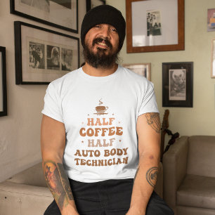 T-shirt Demi-café Demi-Auto Body Technicien